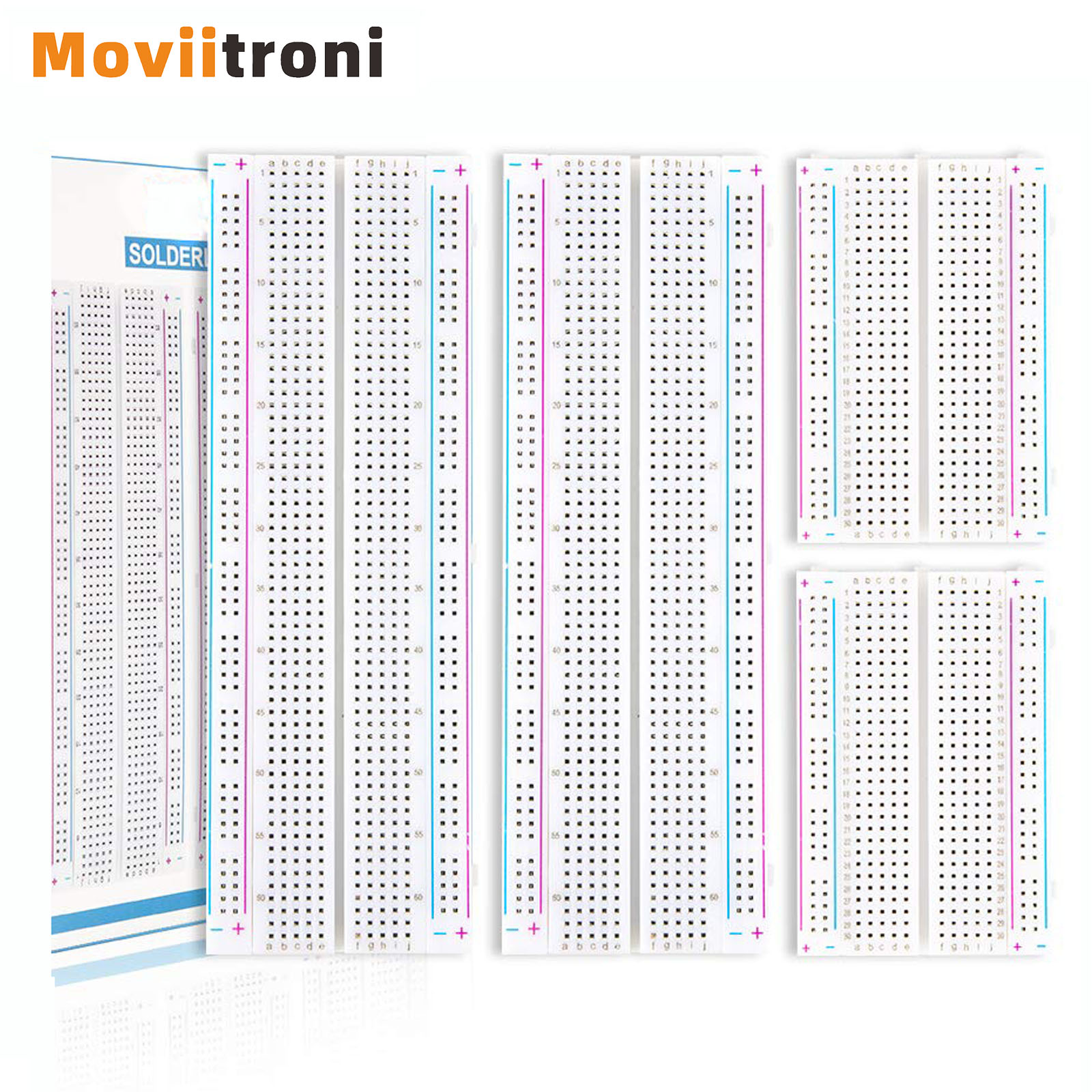 Breadboard 400 Point - 4 個 400/830 ポイントブレッドボード MB-102 はんだなし