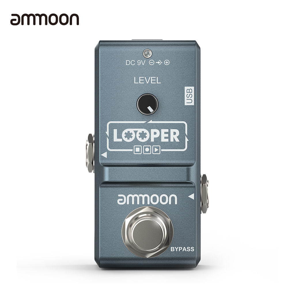 Micro Usb Cable - Ammoon-AP-09 nanoループエレキギター効果,ペダル,真のバイパス,無制限のオーバーダ,10分の録音,USBケーブル付き