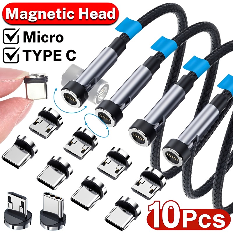 Micro Usb Cable - 10/1 個の磁気マイクロ USB/タイプ C コネクタチップヘッドは、ほとんどの Android/タイプ