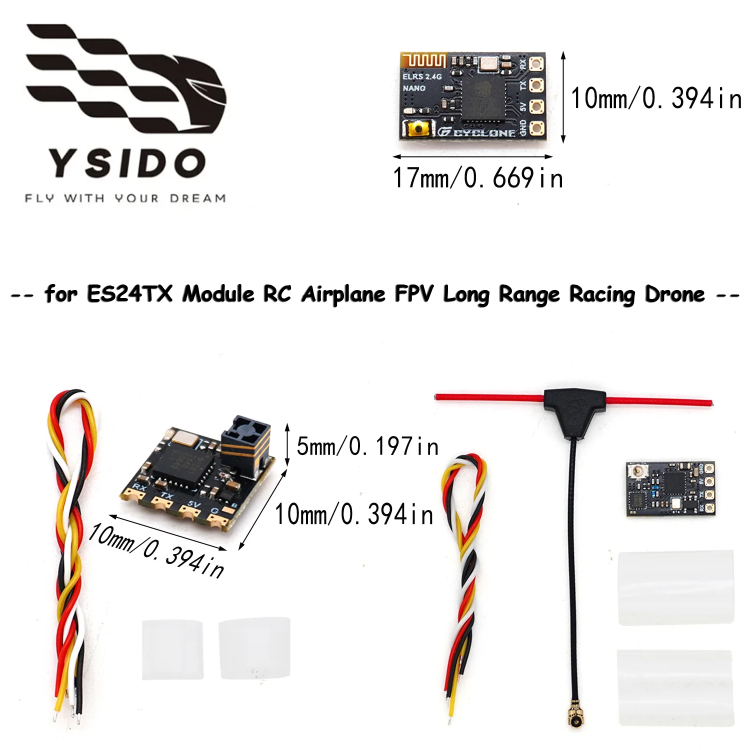 Antenna 2.4Ghz - YSIDO 2.4GHz/915MHz ELRS Nano Mini ExpressLRS