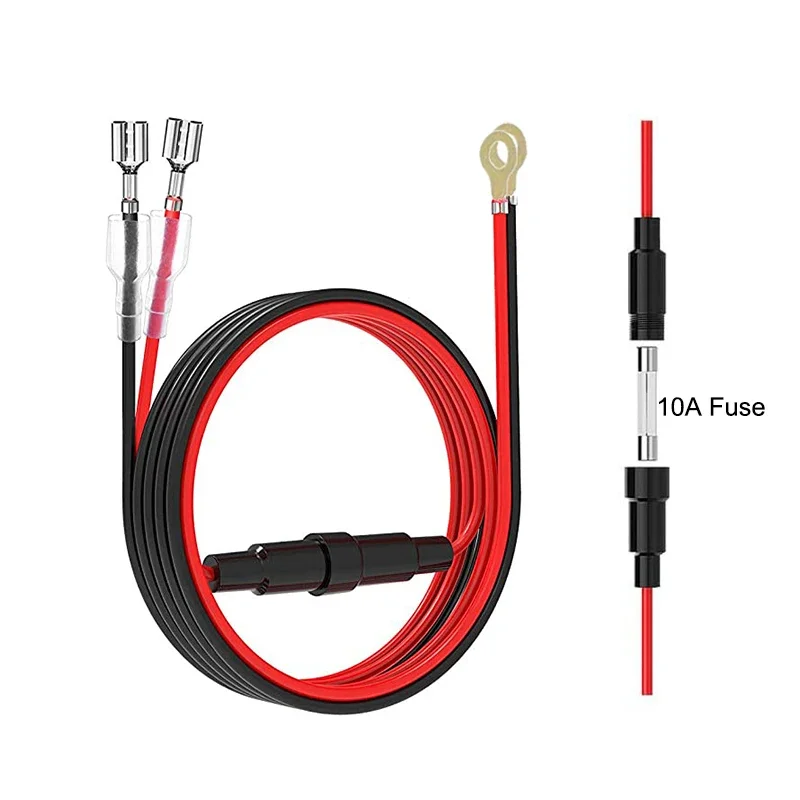 Ipex Connector - USB 充電器ソケットケーブル 60 センチメートルシガーライターワイヤーハーネスコネクタコード 10A ヒューズ付き車マリンオートバイ