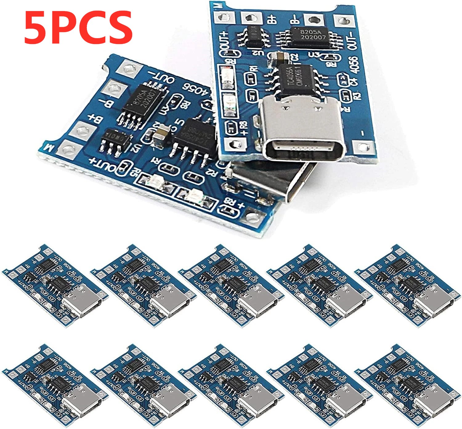 Li Ion Charger Module - 2/5PC タイプ C マイクロミニ 5V1A 18650