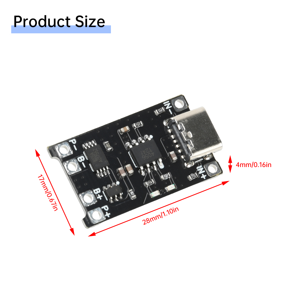 5個入り タイプC DC 4-8V TP4056 リチウムイ - Li Ion Charger Module のレビューと価格