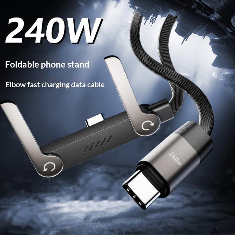 耐久性のある編組240W USB-C急速充電ケーブル、折りた - Usb C Cable のレビューと価格