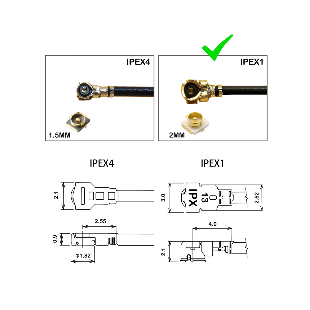 IPEX U.FL - SMAメスケーブル 6インチ RG1 - Ipex Connector のレビューと価格