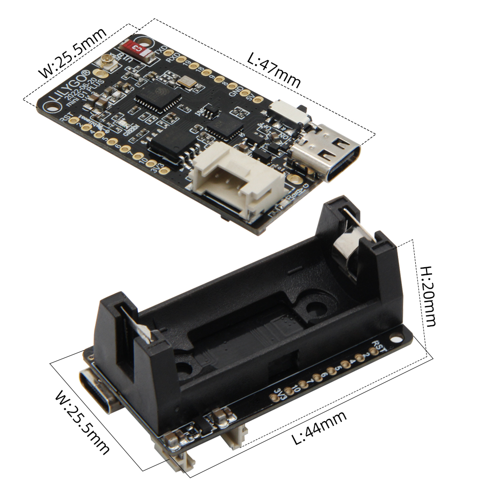 LILYGO® TTGO T-OI Plus ESP32-C - Esp32 Battery Holder Lipo のレビューと価格