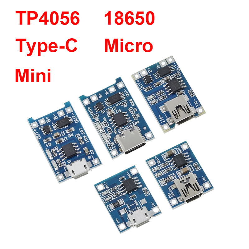 1/5 個 5V 1A マイクロ/タイプ-c/ミニ 1865 - Tp4056 Module のレビューと価格