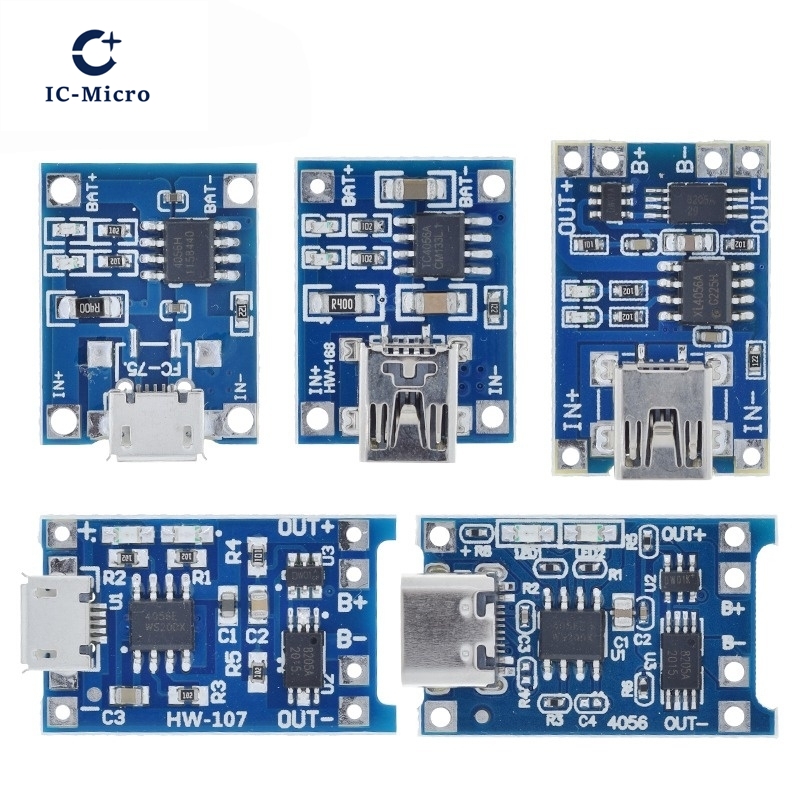 1/5 個 5V 1A マイクロ/タイプ-c/ミニ 1865 - Tp4056 Module のレビューと価格