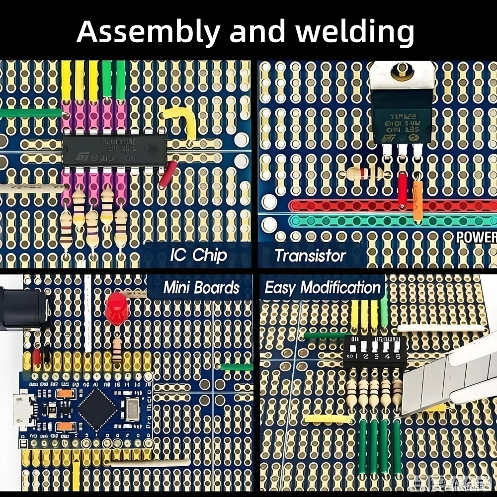 4-in-1 スナップ式PCB基板 89x97mm 両面FR - Perfboard のレビューと価格
