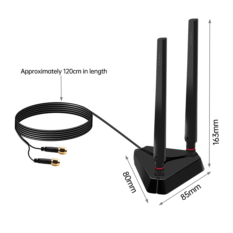 WiFi アンテナ RP-SMA オスコネクタデュアルバンド - Ipex Connector のレビューと価格