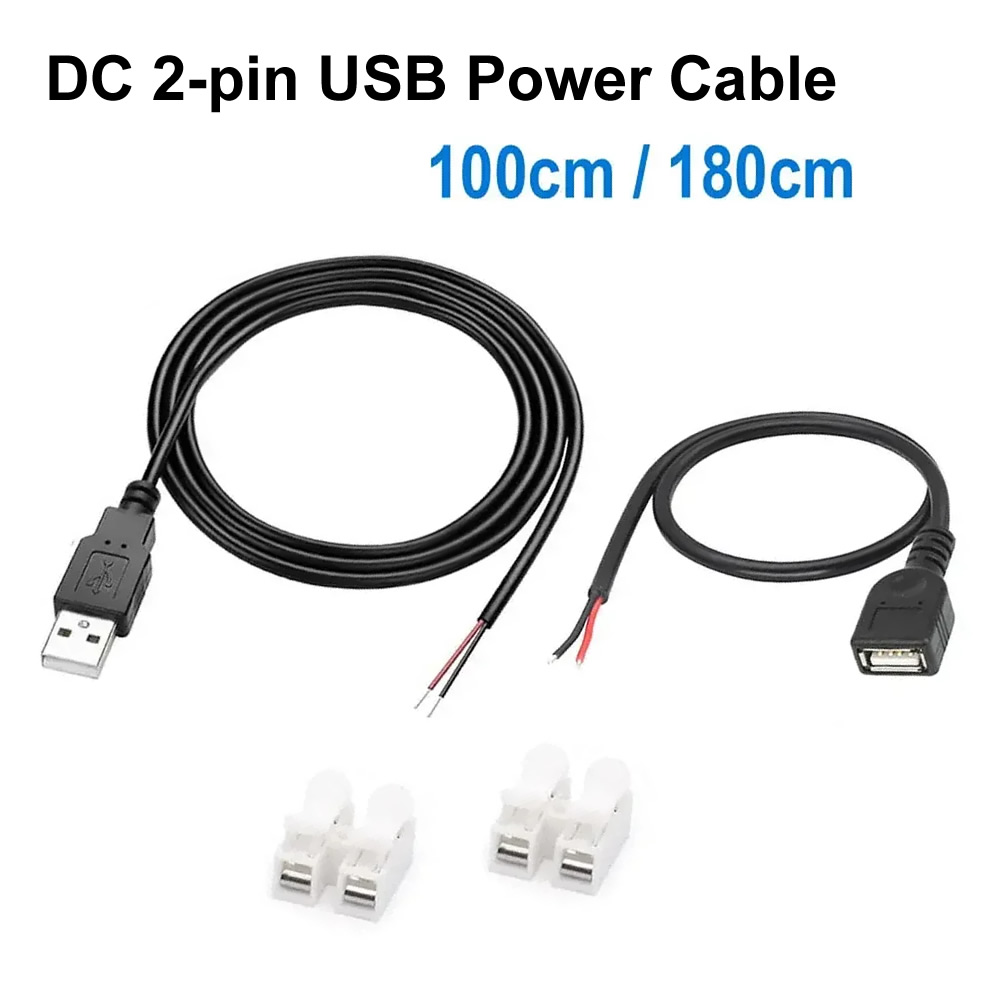 DC 2ピン USB電源ケーブル USBオス-メス - 2ピ - Ipex Connector のレビューと価格