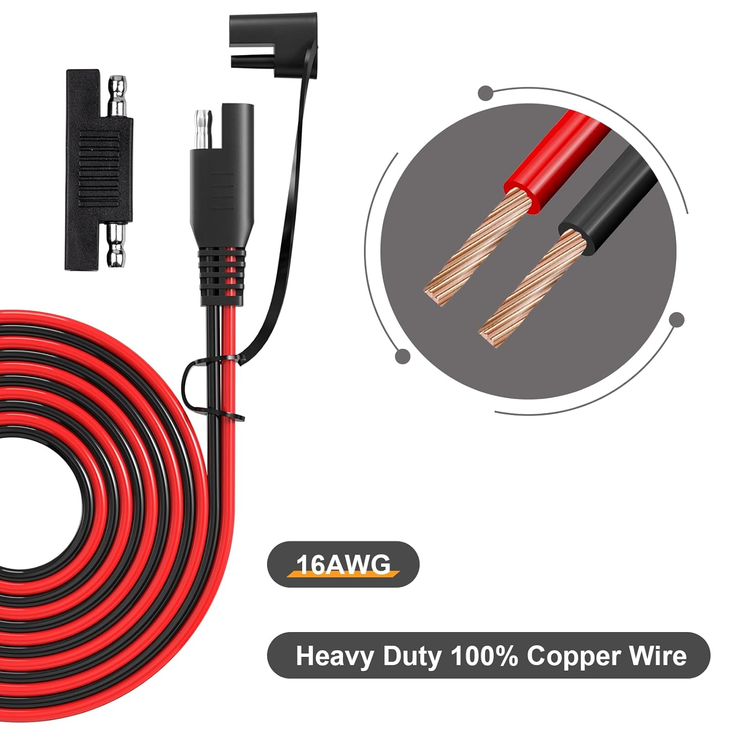 JMUYTOP 16AWG SAE 延長ケーブル クイックデ - Ipex Connector のレビューと価格