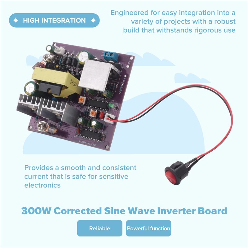 300W 補正正弦波インバーターボード 50-60Hz DC - Boost Converter のレビューと価格