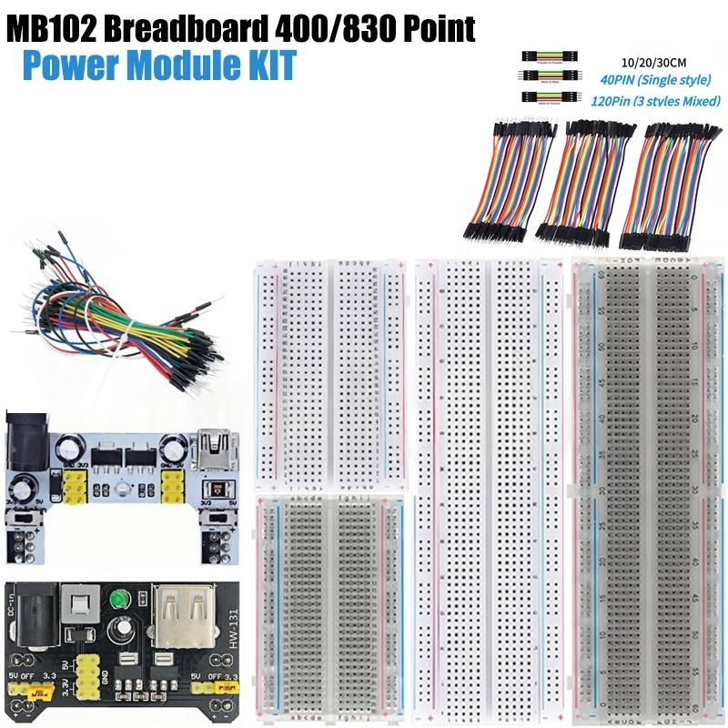 MB-102 MB102 ブレッドボード 400 830ポイ - Breadboard 400 Point のレビューと価格