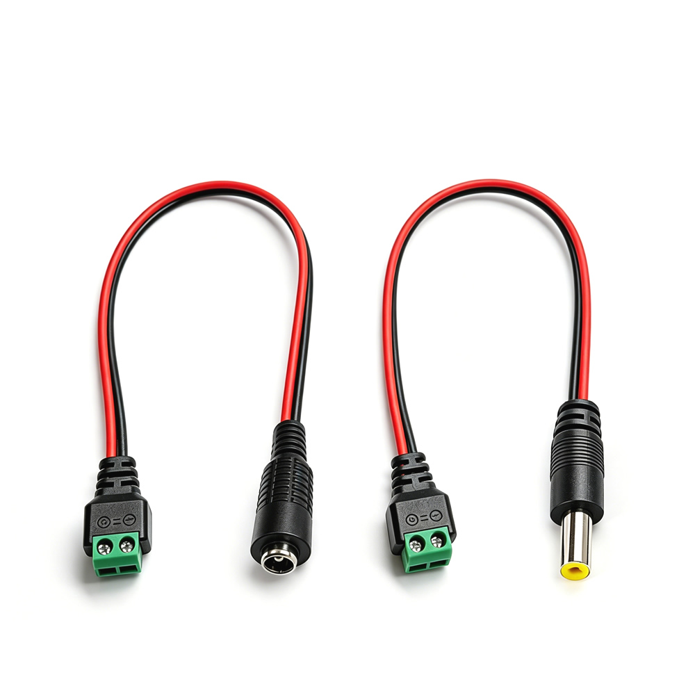 DC 5.5mmx2.1mm ネジ端子台アダプター電源延長ケ - Screw Terminal Block のレビューと価格